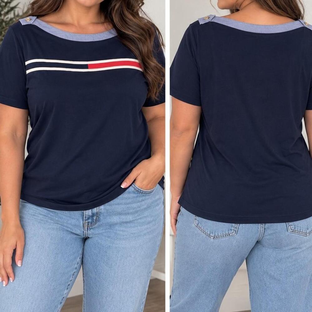 Tommy hilfiger navy blue top